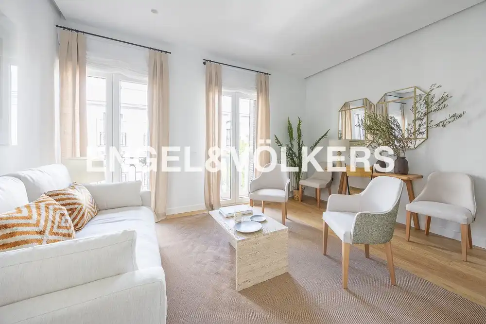 Living room of Flat for rent in Barrio de Salamanca