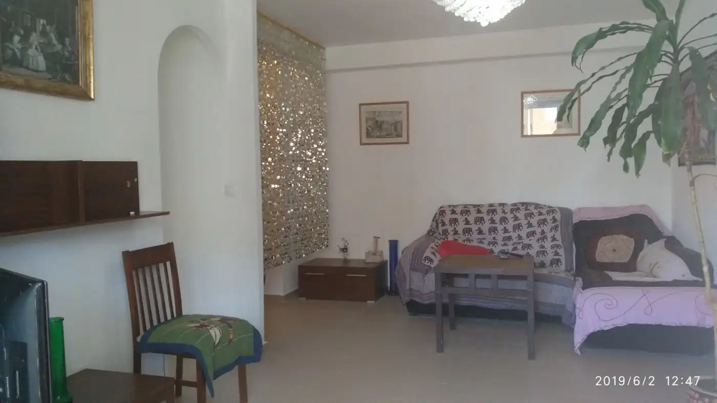 Living room of Flat for rent in Villajoyosa / La Vila Joiosa  with Air Conditioner, Private garden and Terrace