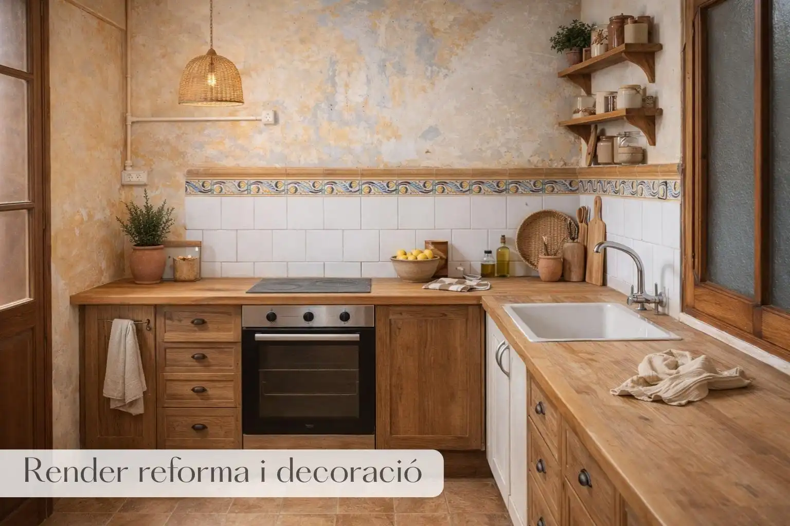 Cocina de Finca rústica en venta en La Figuera