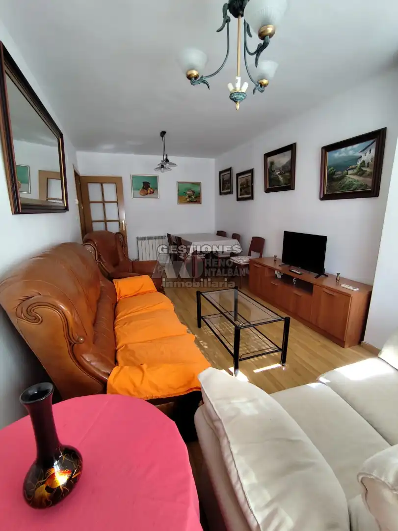 Living room of Flat for share in Granada  with Heating, Parquet flooring and Furnished
