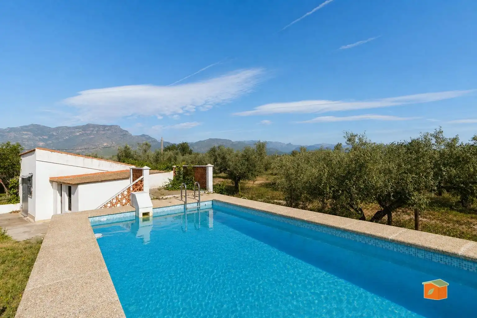 Swimming pool of Houses for sale in Roquetes  with Air Conditioner, Parquet flooring and Swimming Pool