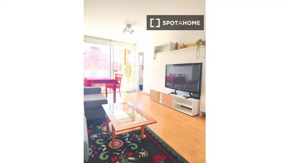 Living room of Flat for rent in Madrid  with Air Conditioner, Heating and Furnished