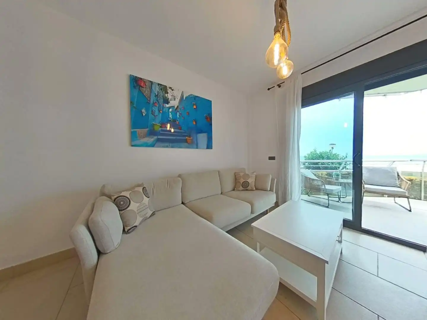 Sala de estar de Planta baja en venta en Mont-roig del Camp con Aire acondicionado, Jardín privado y Terraza