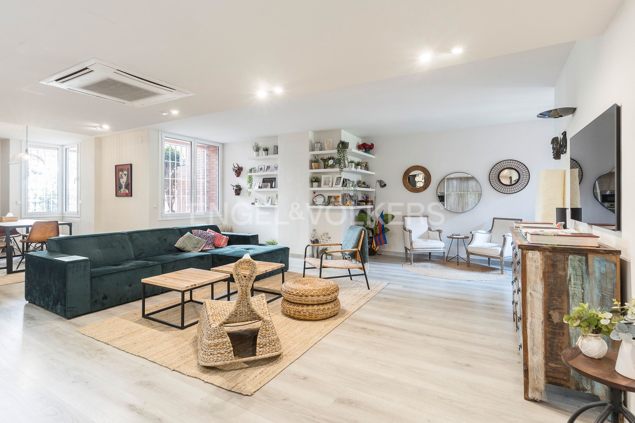 Sala d'estar de Apartament en venda en  Barcelona Capital amb Aire condicionat, Calefacció i Jardí privat