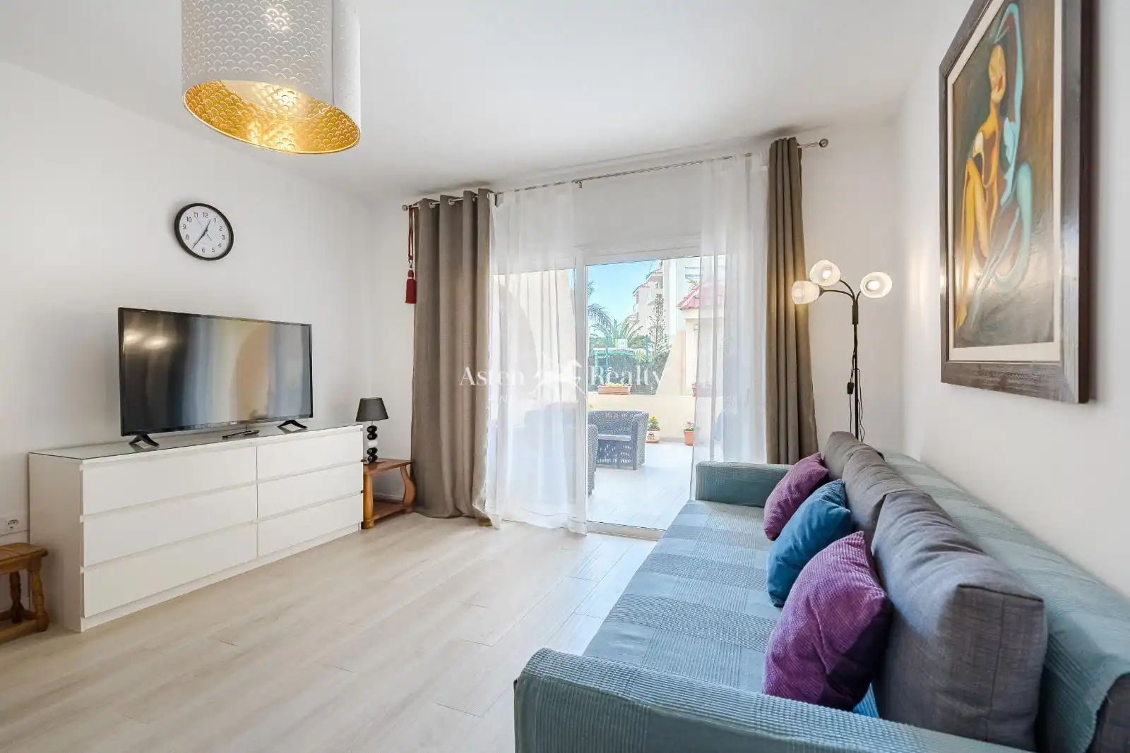 Living room of Flat for sale in Adeje  with Terrace, Swimming Pool and Furnished