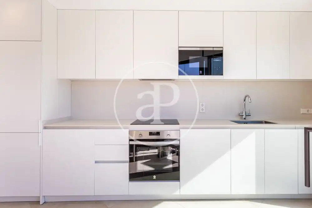 Kitchen of Attic for rent in Valencia  with Air Conditioner, Heating and Terrace