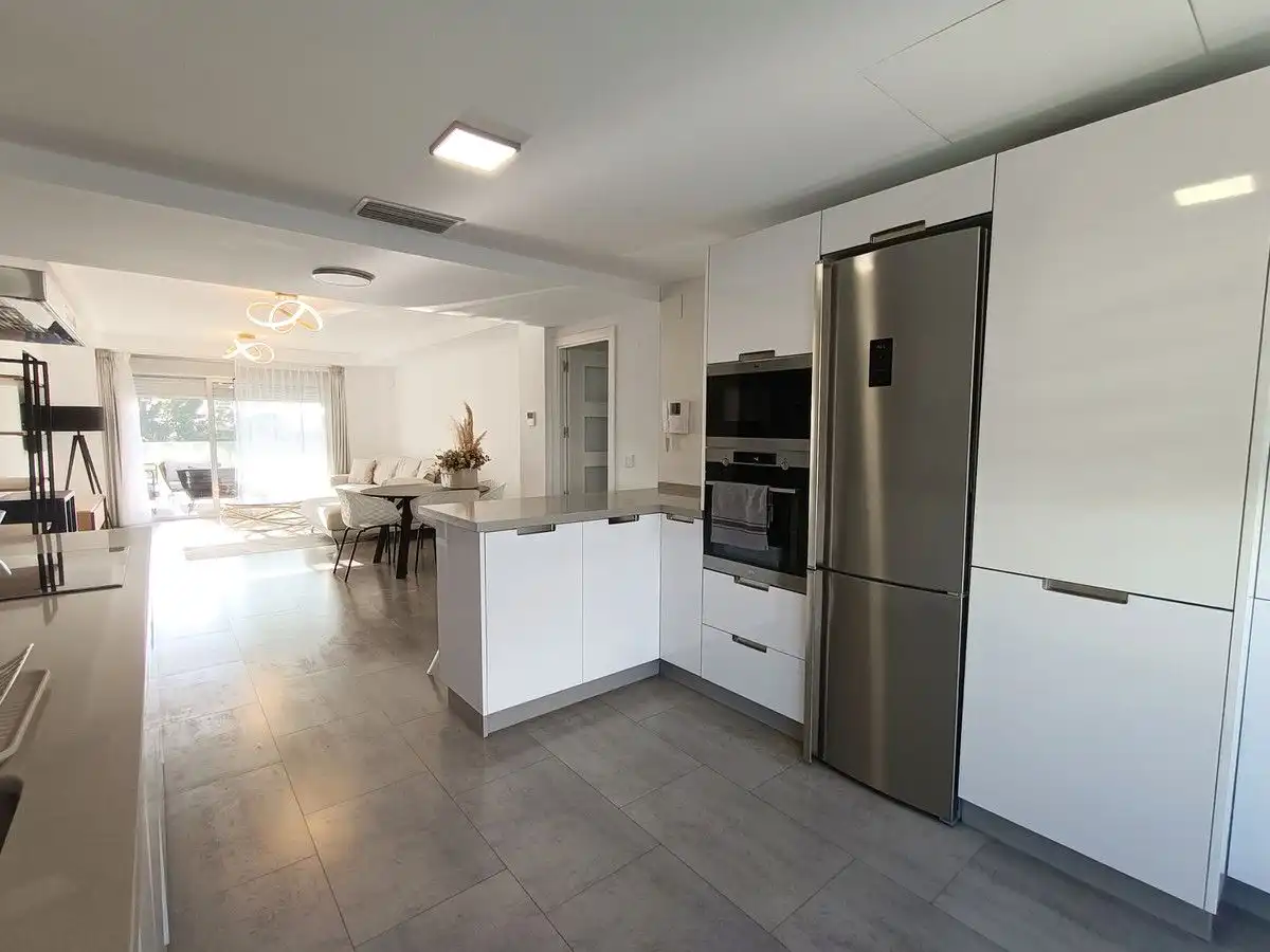 Kitchen of Flat for sale in Estepona  with Air Conditioner, Terrace and Storage room