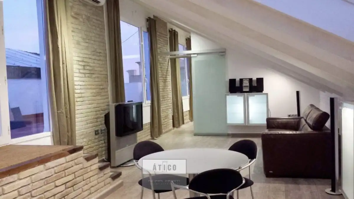 Wohnzimmer von Loft zur Miete in Barcelona mit Klimaanlage, Heizung und Privatgarten