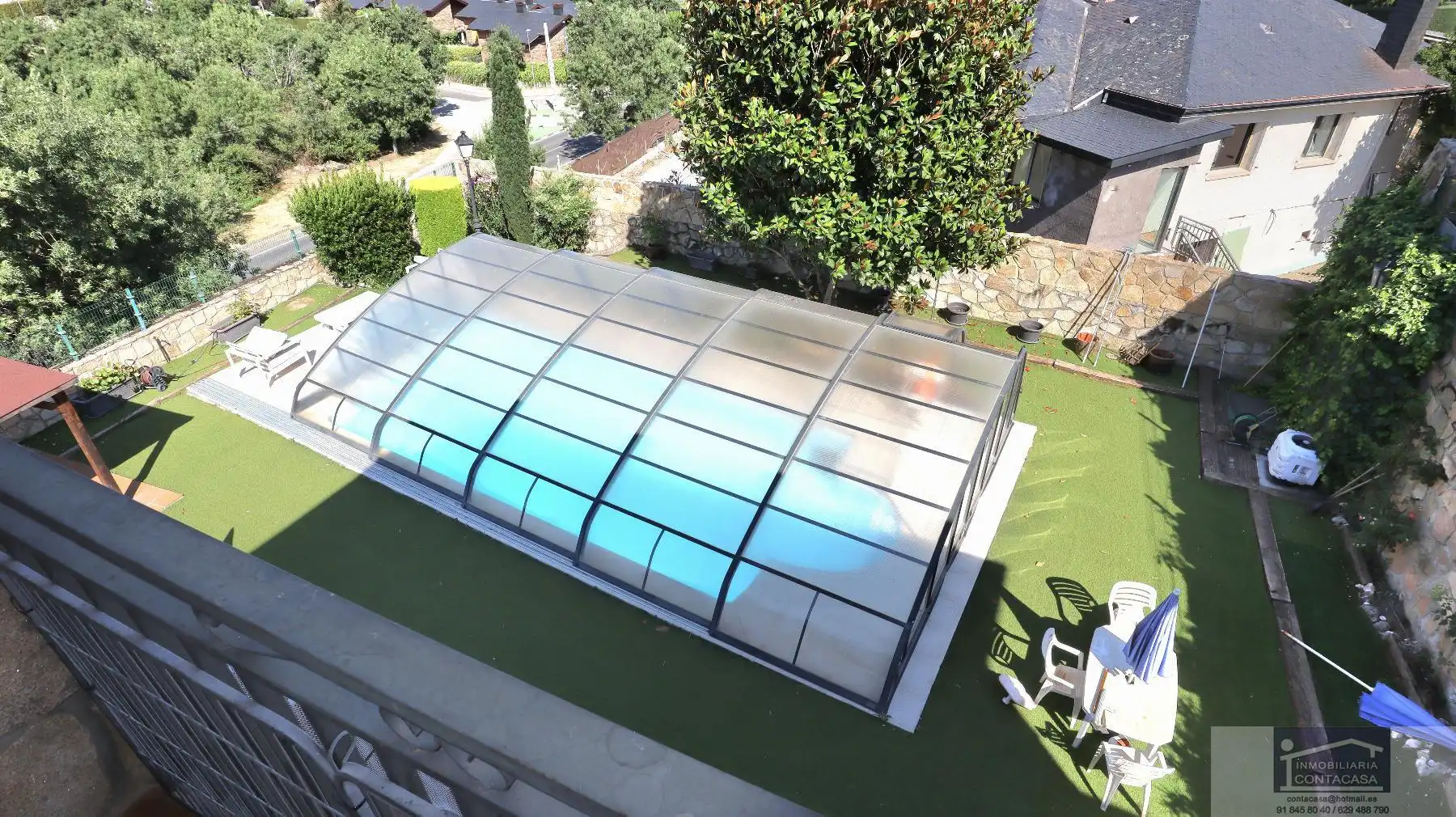 Piscina de Casa o chalet en venta en El Boalo - Cerceda – Mataelpino con Aire acondicionado, Calefacción y Terraza