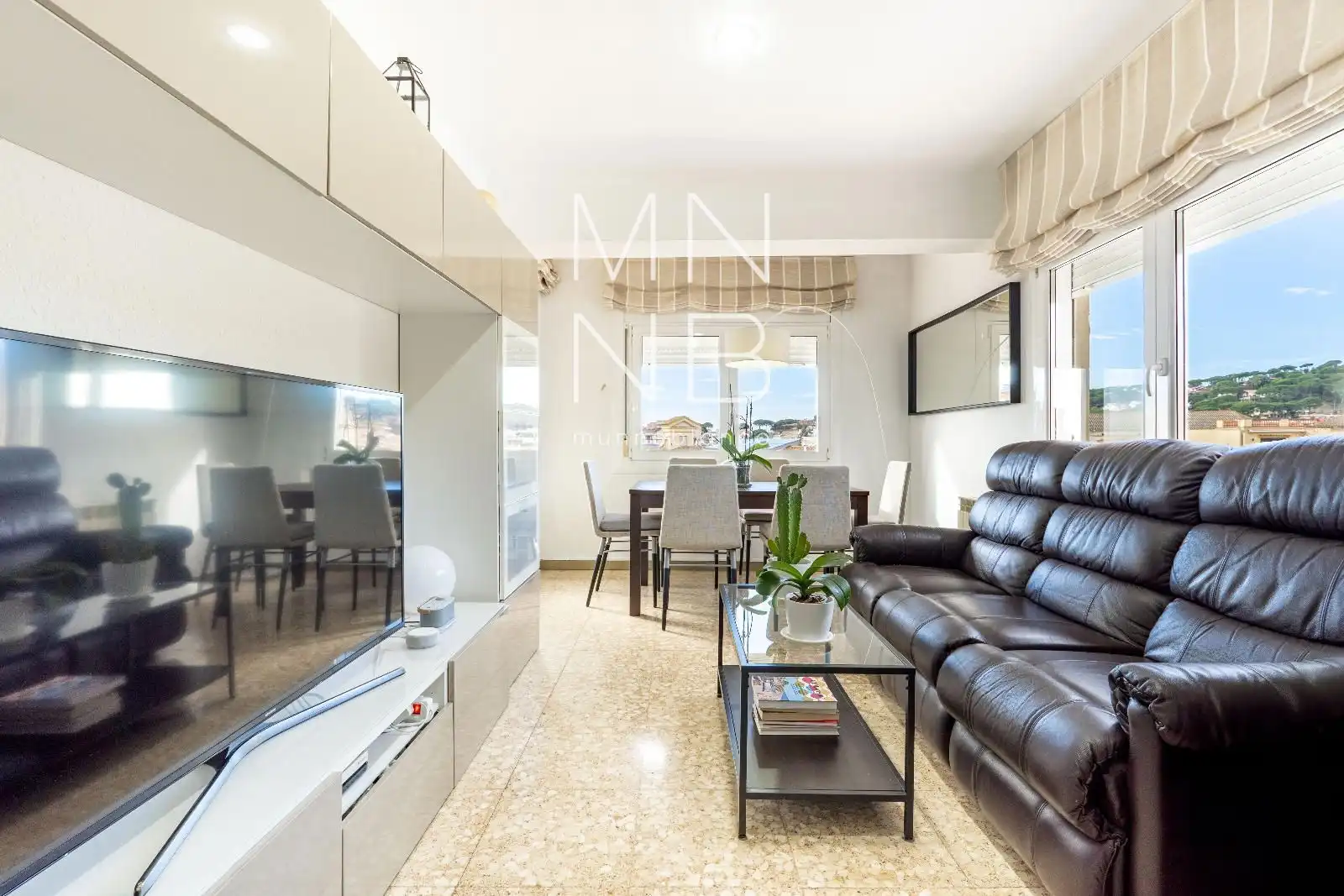 Living room of Flat for sale in Sant Andreu de Llavaneres  with Heating, Terrace and Furnished