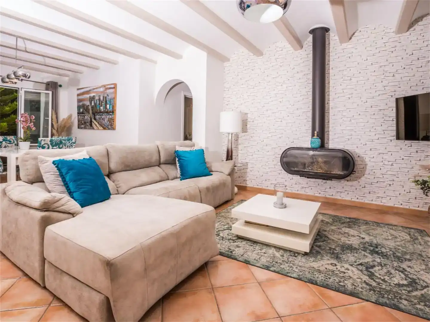 Sala de estar de Casa o chalet en venta en Jávea / Xàbia con Aire acondicionado y Piscina