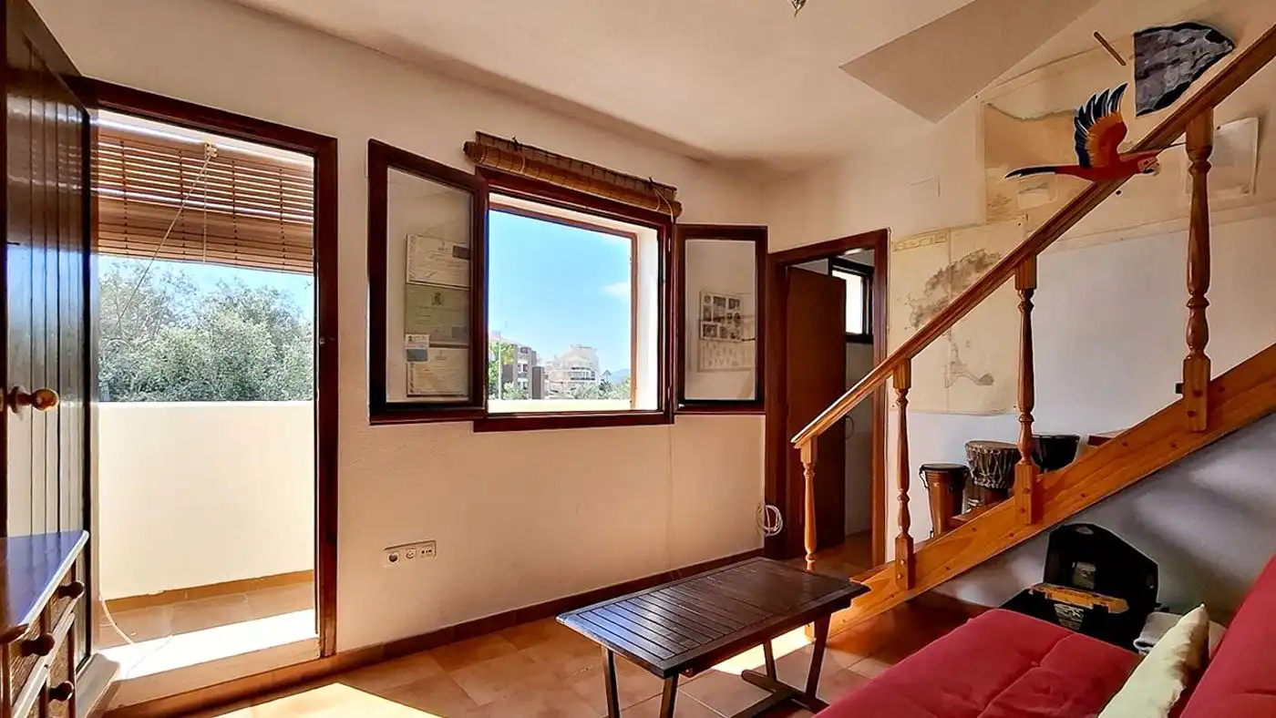 Sala d'estar de Casa adosada en venda en Dénia amb Terrassa, Traster i Piscina