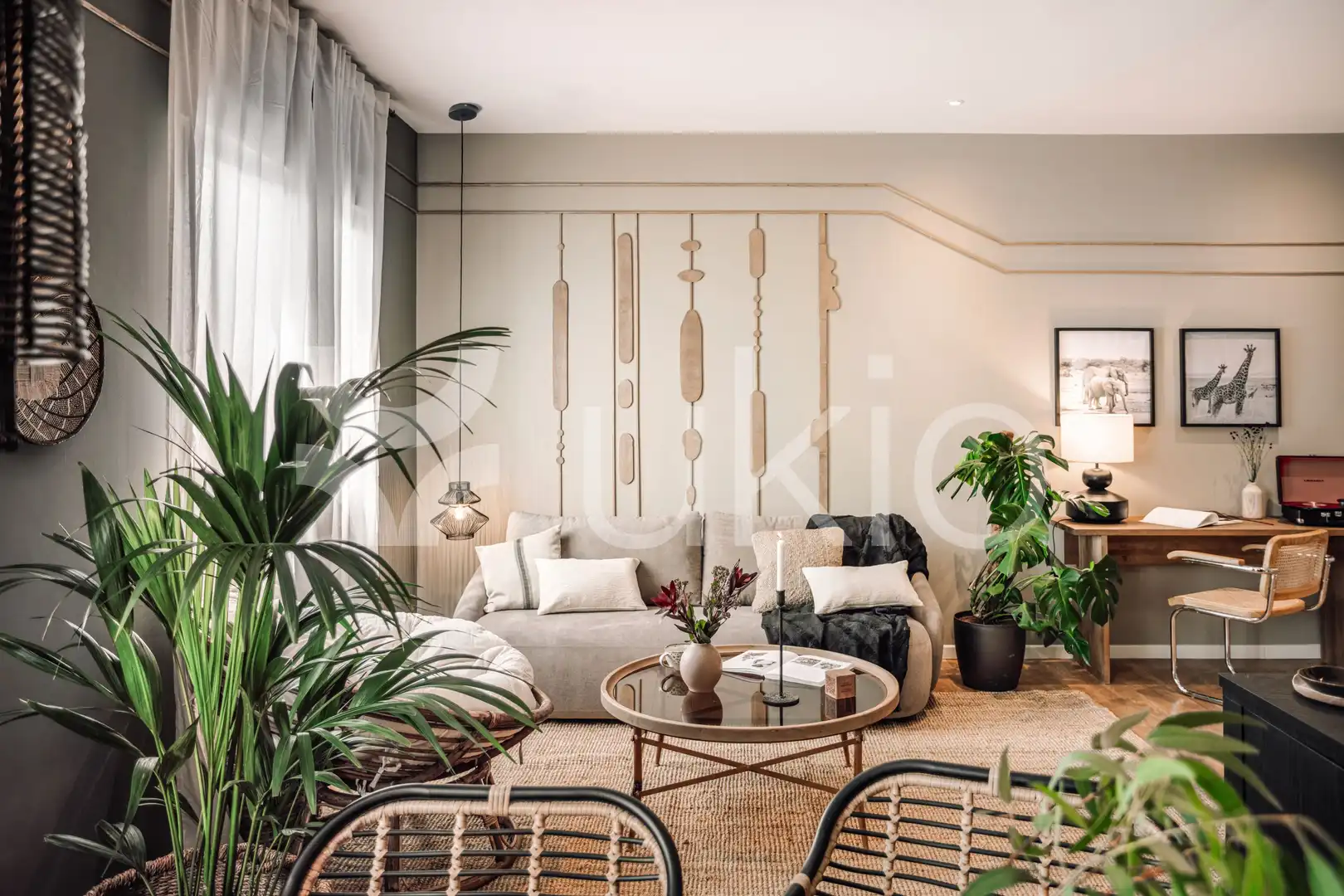 Living room of Apartments for rent in Madrid  with Air Conditioner, Heating and Furnished