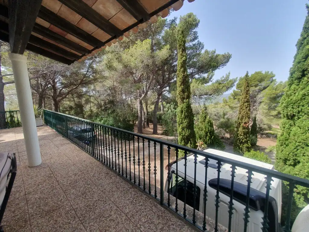 Terraza de Finca rústica en venta en Puigpunyent con Aire acondicionado, Jardín privado y Piscina