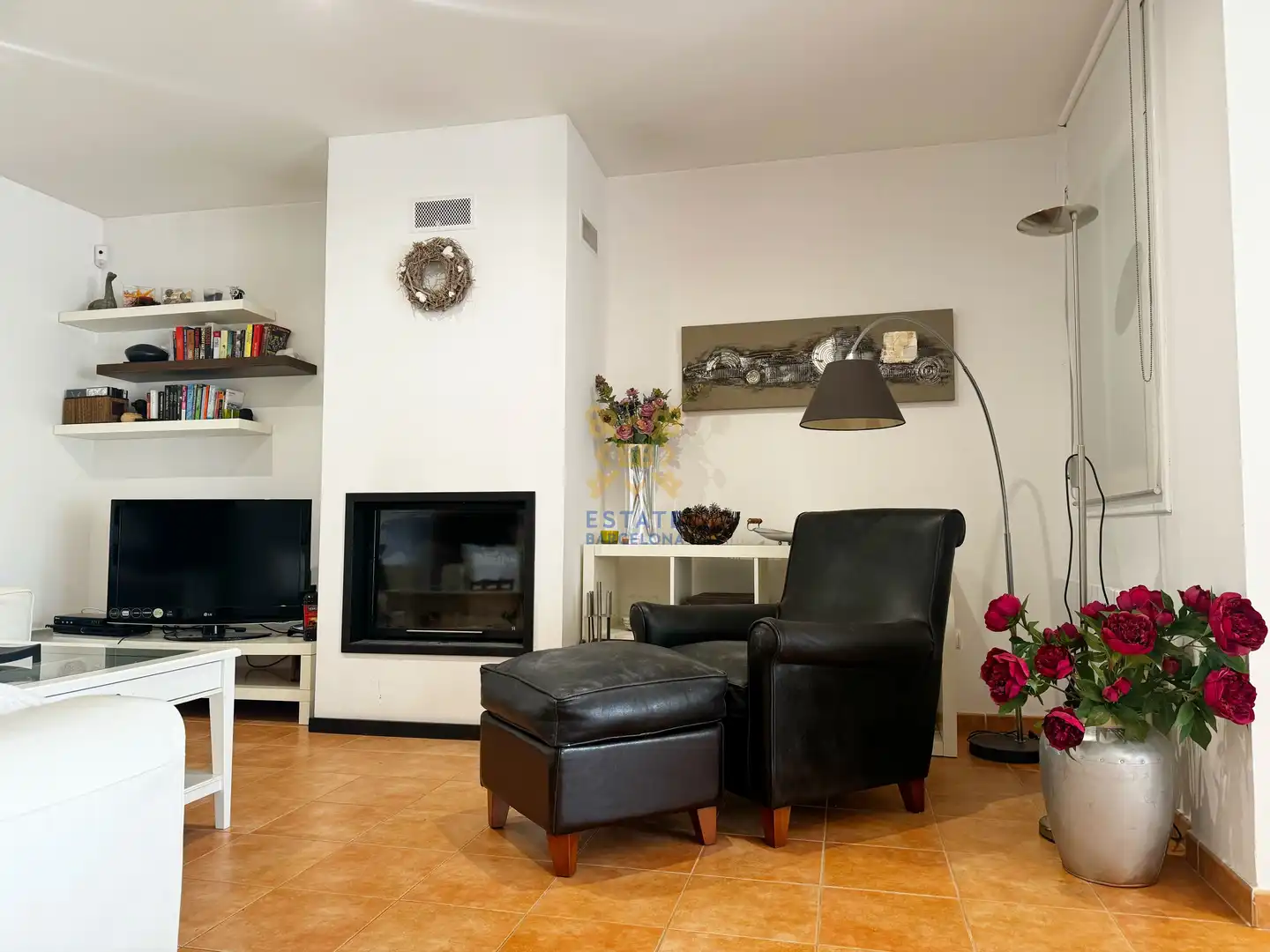 Wohnzimmer von Einfamilien-Reihenhaus zum Verkauf in Palafrugell mit Klimaanlage, Möbliert und Gemeinschaftspool