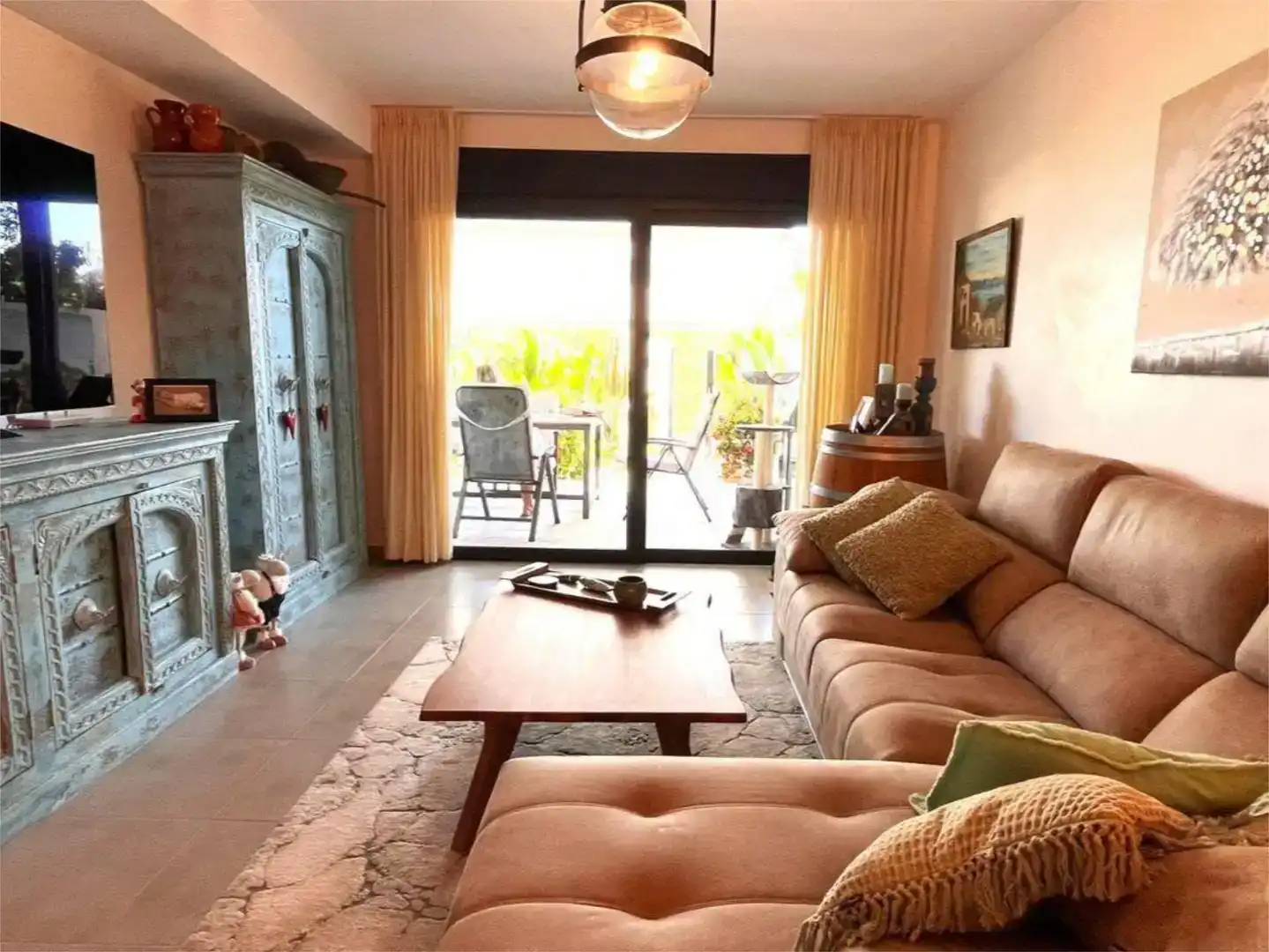 Sala de estar de Piso en venta en Capdepera con Aire acondicionado, Jardín privado y Trastero