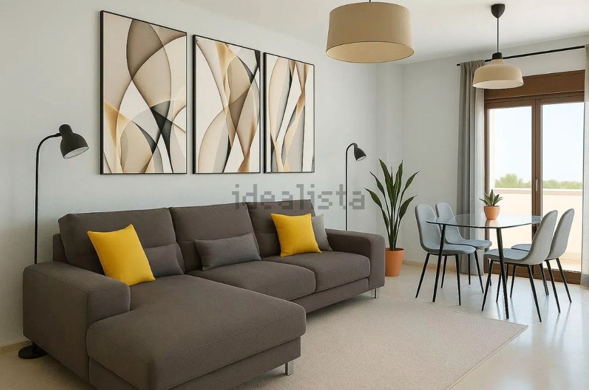 Living room of Flat to rent in Alcàsser  with Air Conditioner, Furnished and Balcony