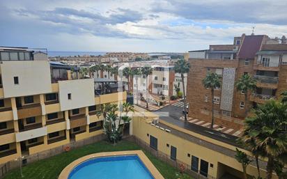 Exterior view of Flat for sale in Roquetas de Mar  with Air Conditioner, Terrace and Swimming Pool