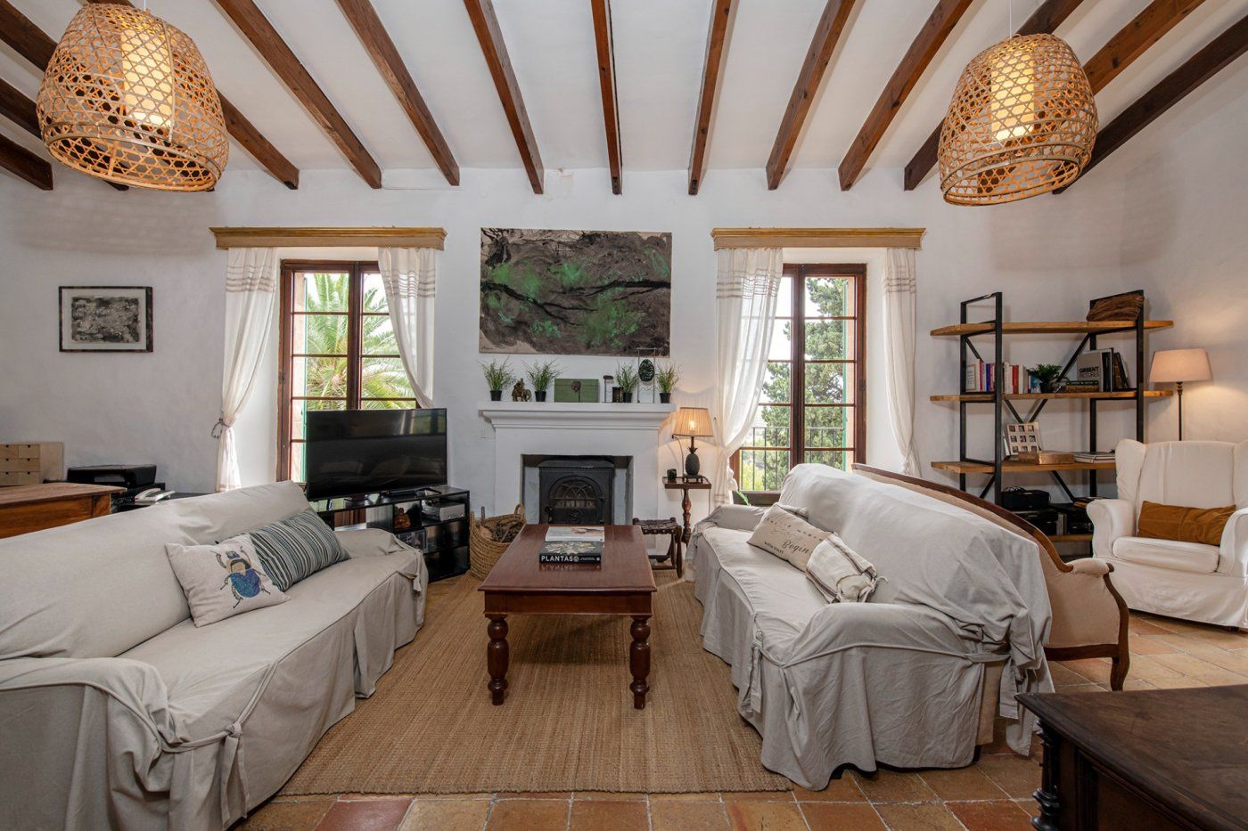 Sala d'estar de Finca rústica en venda en  Palma de Mallorca amb Aire condicionat, Calefacció i Traster
