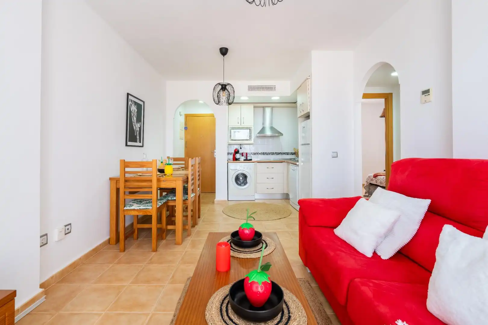 Wohnzimmer von Maisonette zum Verkauf in Mojácar mit Klimaanlage, Privatgarten und Terrasse
