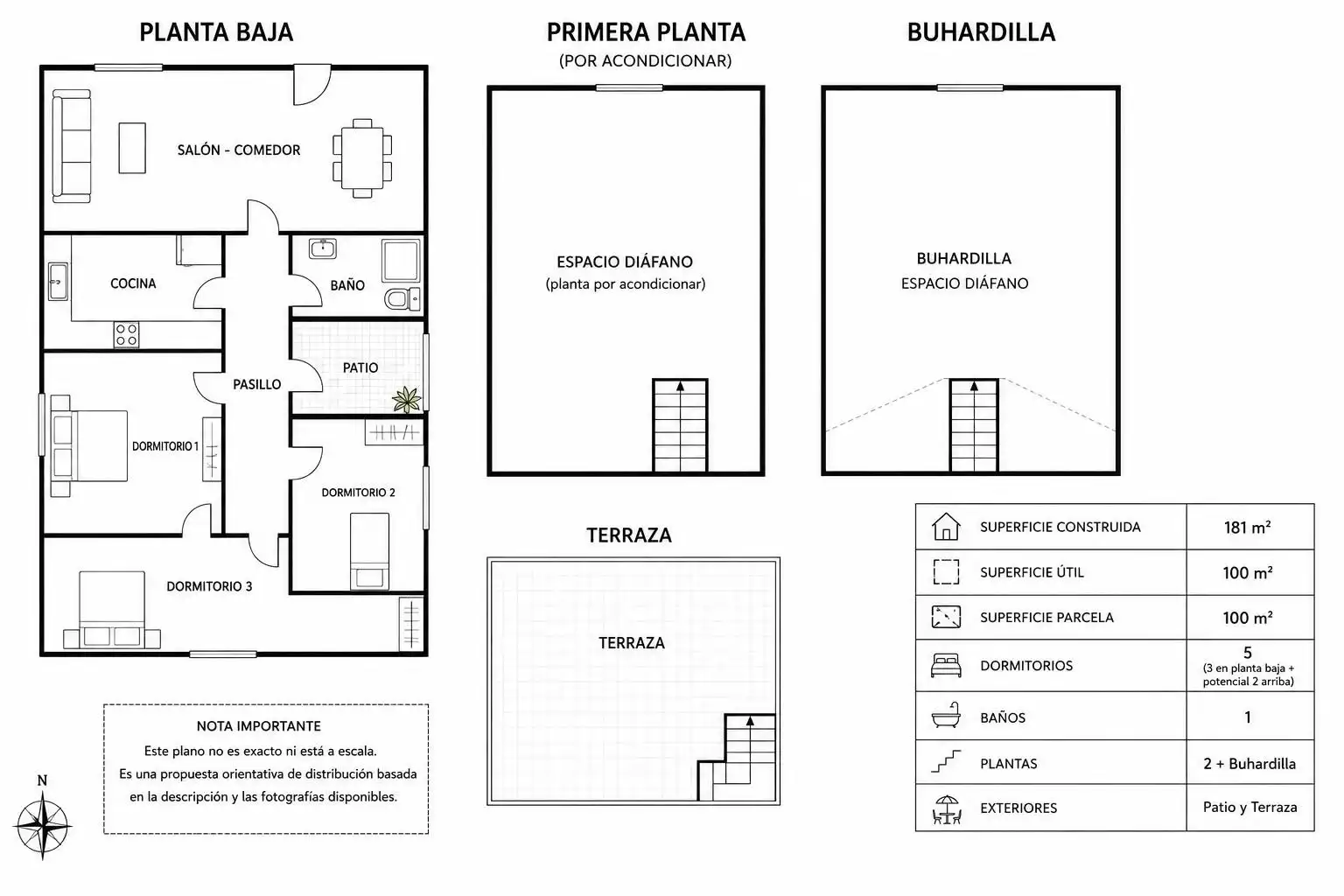 Einfamilien-Reihenhaus zum Verkauf in Terrassa mit Terrasse