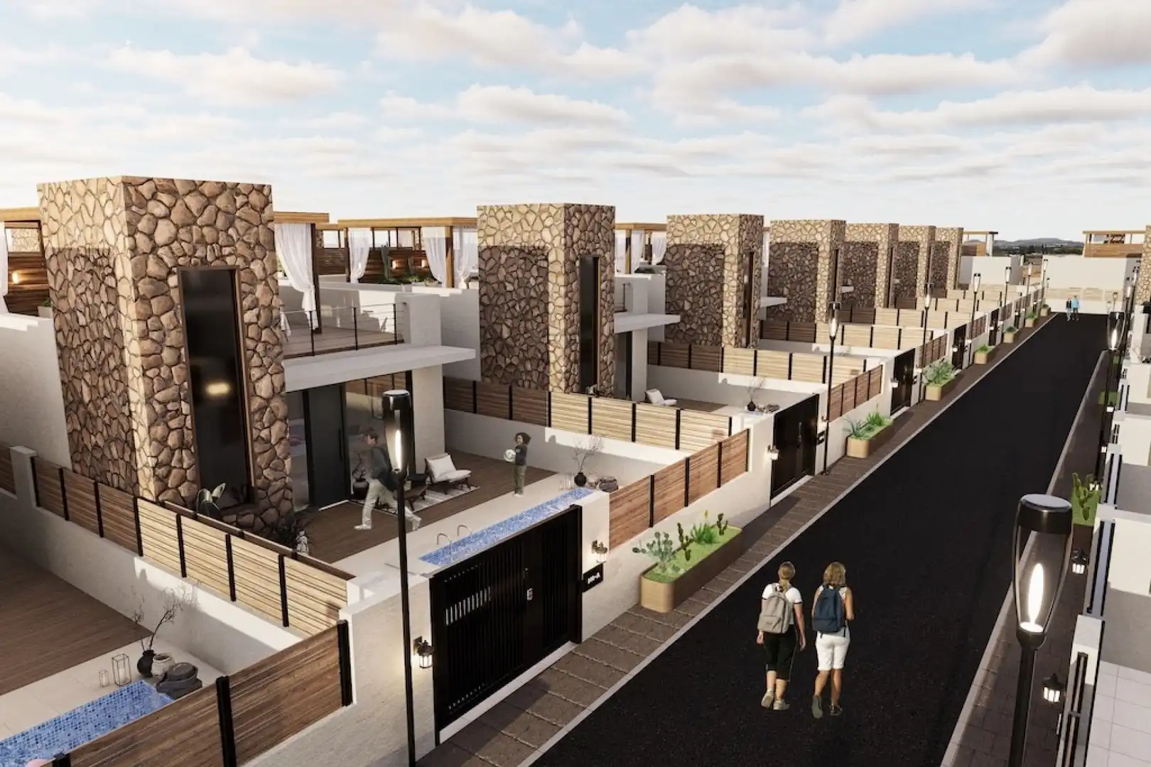 Exterior view of Flat for sale in Fuente Álamo de Murcia  with Air Conditioner, Private garden and Terrace