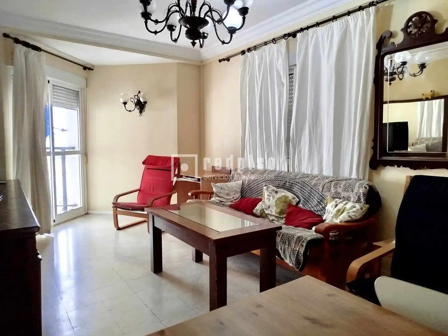 Living room of Flat for rent in Sevilla  with Air Conditioner, Private garden and Terrace