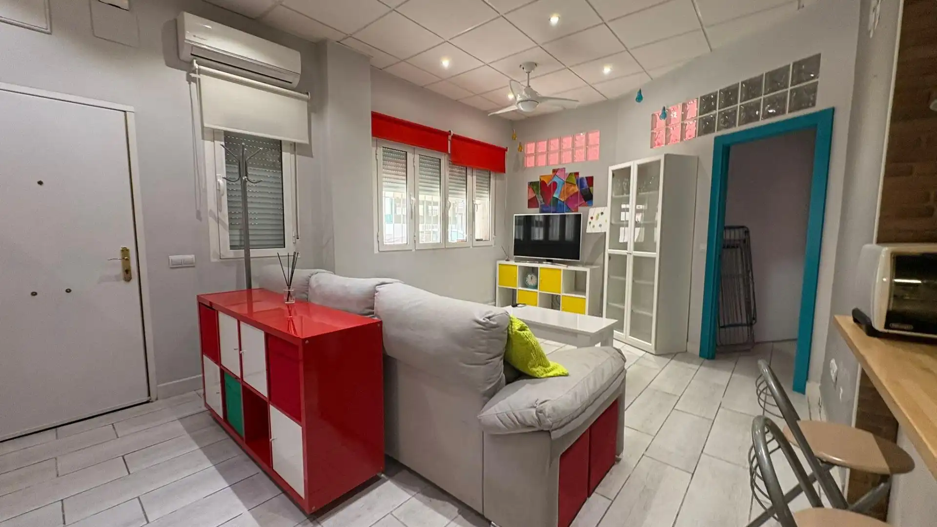 Wohnzimmer von Wohnung zur Miete in Málaga mit Klimaanlage und Möbliert