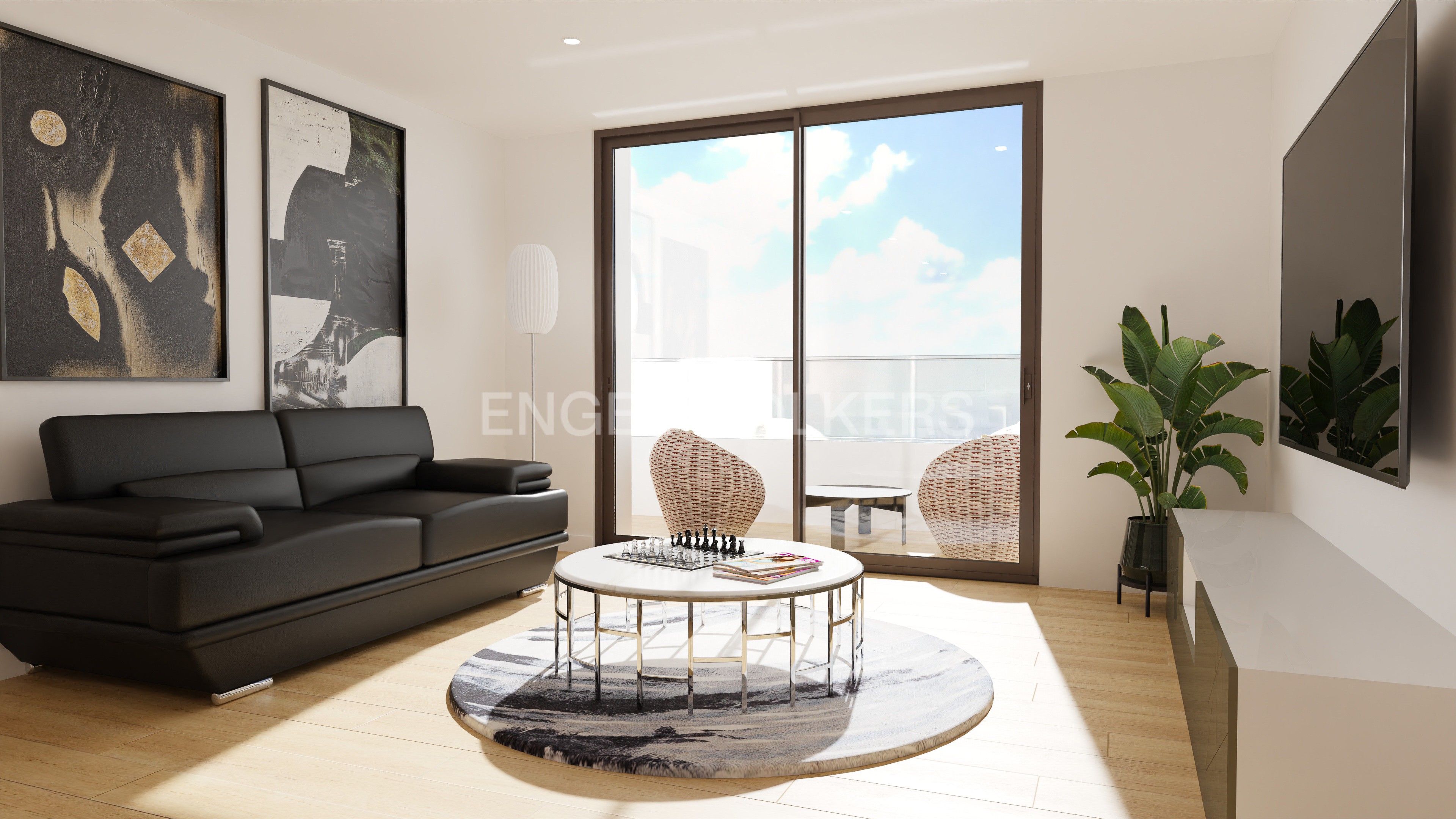 Sala d'estar de Apartament en venda en Pineda de Mar amb Aire condicionat, Calefacció i Terrassa