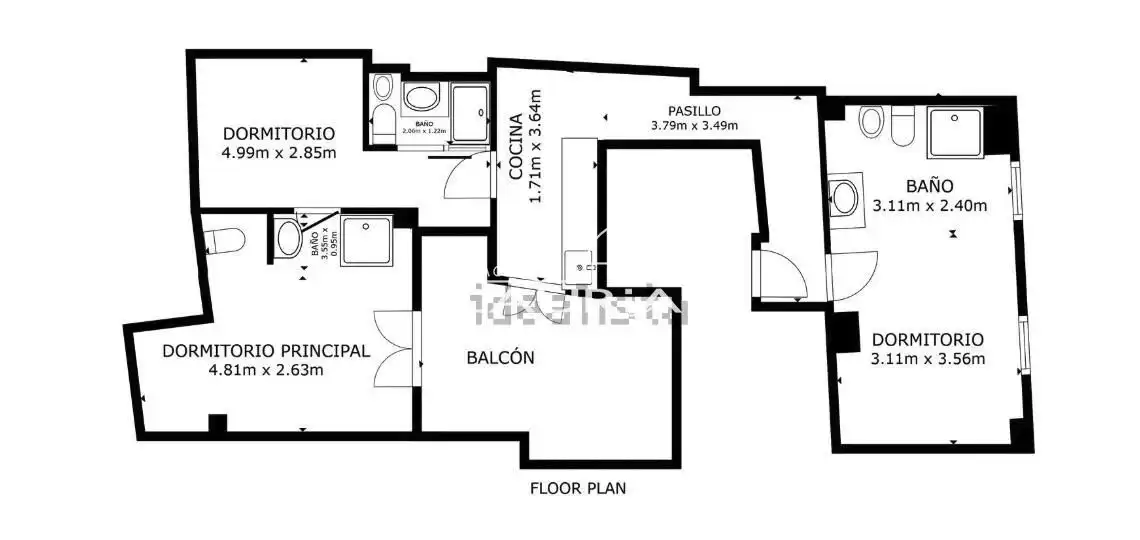 Habitación de Piso en venta en Valencia con Aire acondicionado, Calefacción y Terraza