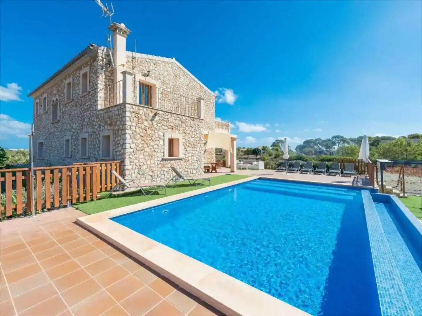 Piscina de Finca rústica de lloguer en Manacor amb Aire condicionat, Jardí privat i Traster