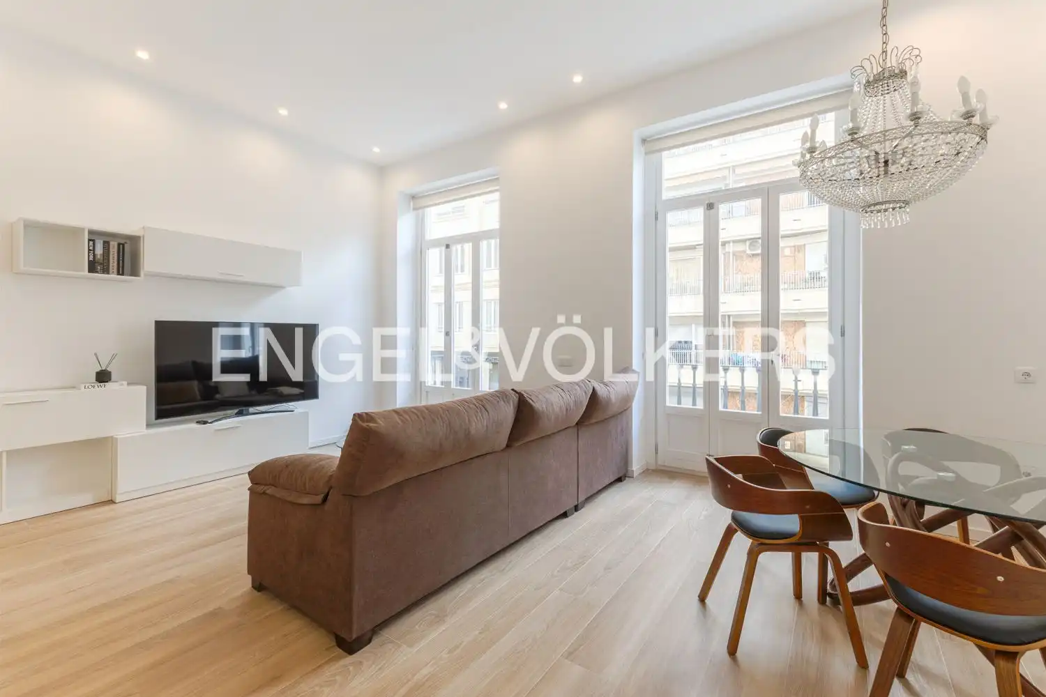 Living room of Flat for rent in Valencia  with Air Conditioner, Heating and Furnished