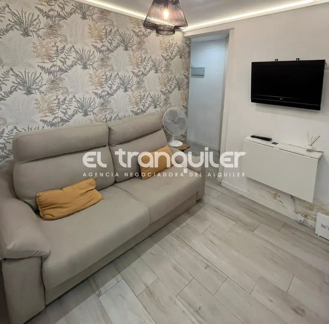 Sala d'estar de Estudi en venda en Madrid amb Moblat