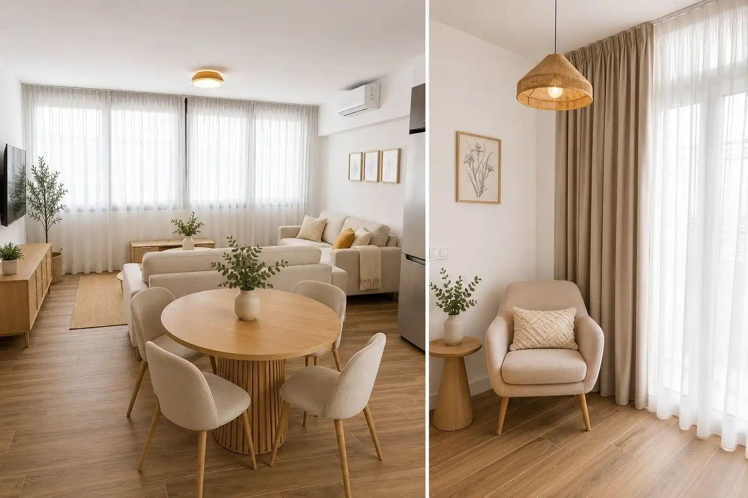 Sala d'estar de Apartament de lloguer en Las Palmas de Gran Canaria amb Aire condicionat i Moblat