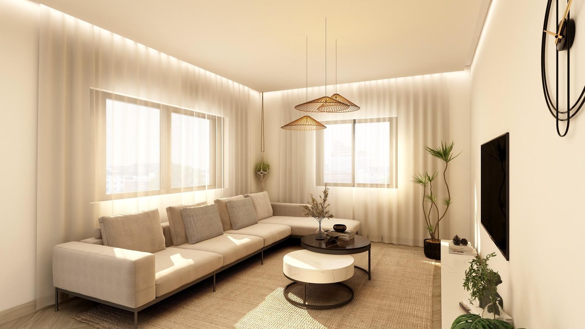Living room of Flat for sale in Mairena del Aljarafe  with Air Conditioner, Terrace and Storage room