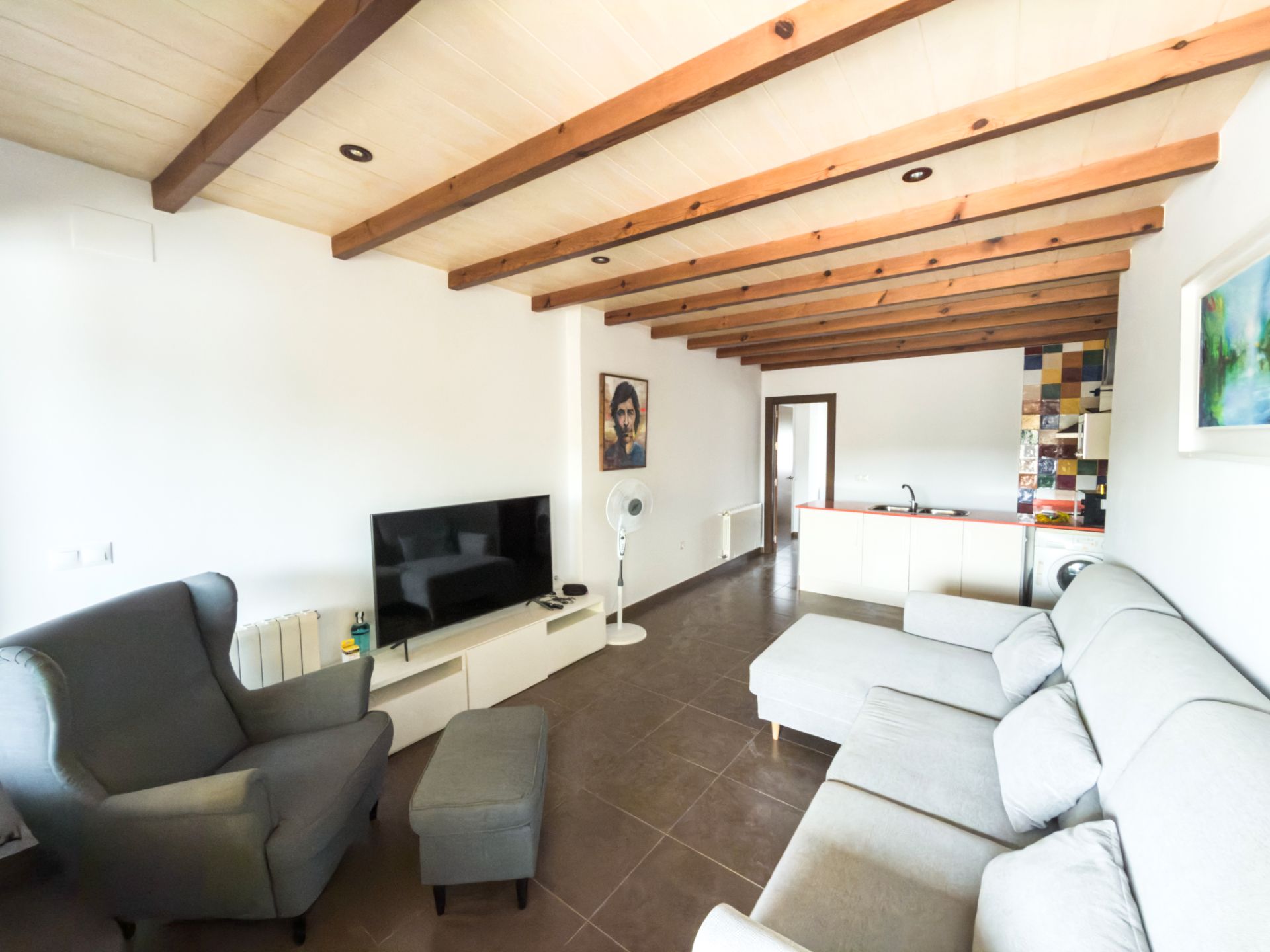 Living room of Flat for sale in Cúllar  with Heating, Parquet flooring and Terrace