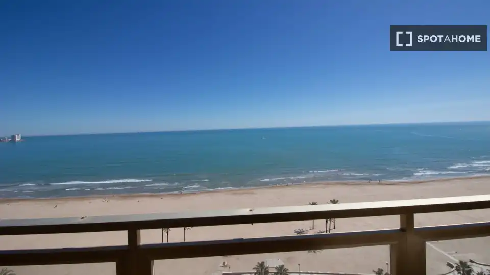 Habitación de Piso de alquiler en Cullera con Aire acondicionado, Calefacción y Amueblado