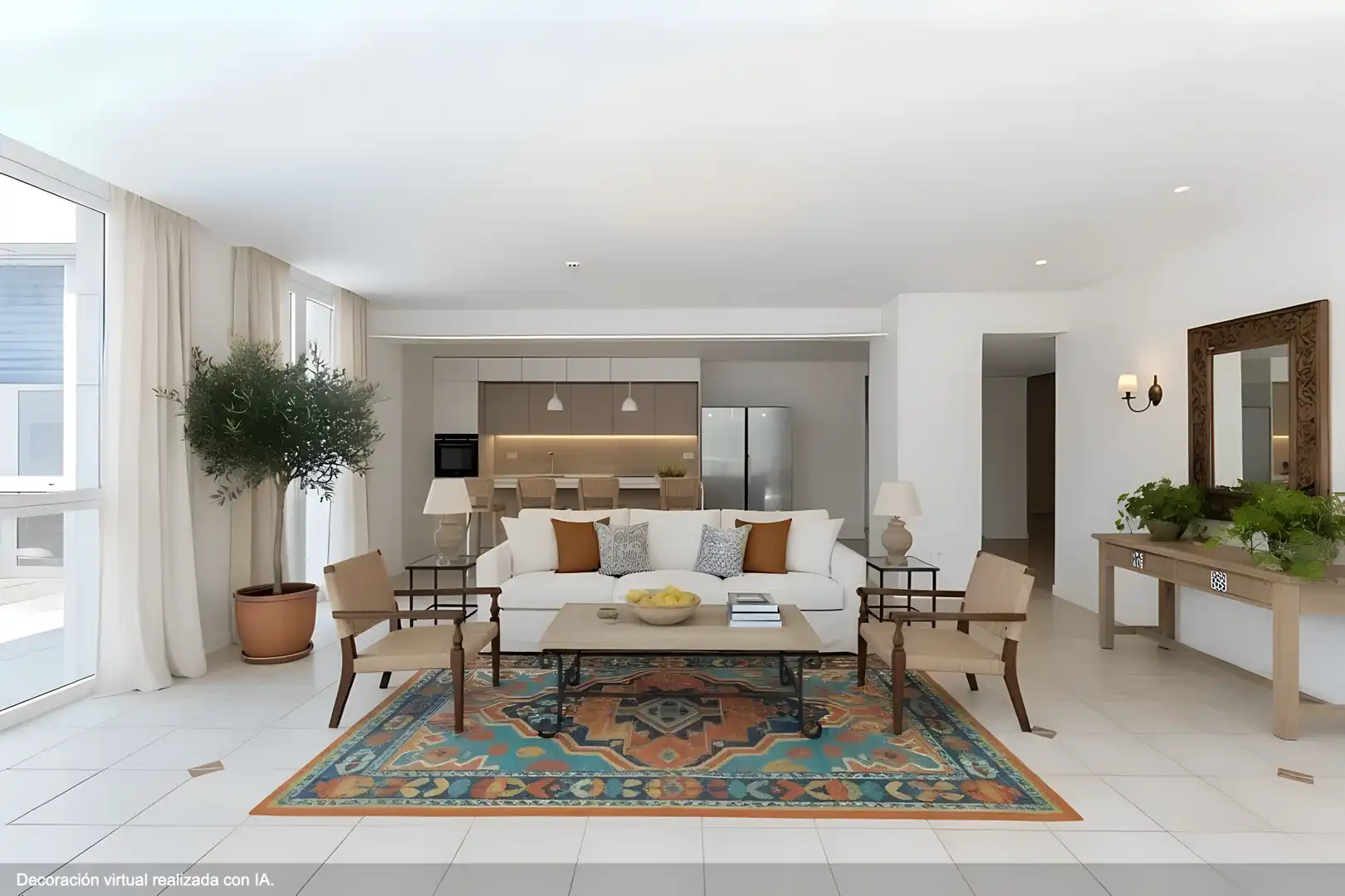 Wohnzimmer von Wohnung zum Verkauf in Barcelona mit Klimaanlage, Heizung und Parkett