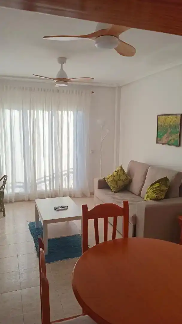 Sala de estar de Ático de alquiler en Vera con Aire acondicionado, Jardín privado y Piscina