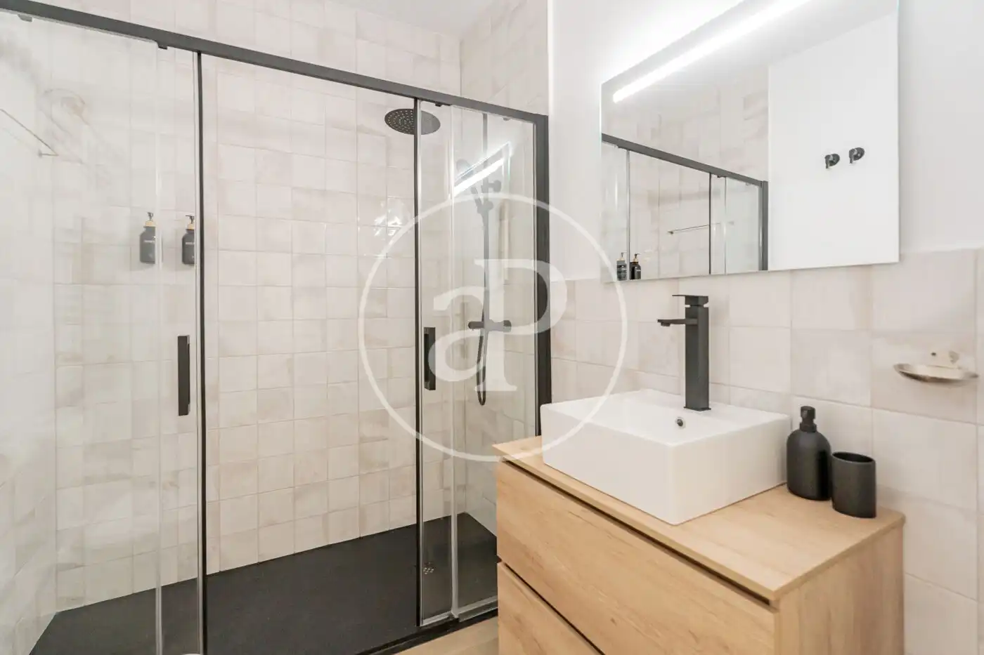 Bathroom of Flat for rent in Madrid  with Air Conditioner, Heating and Furnished