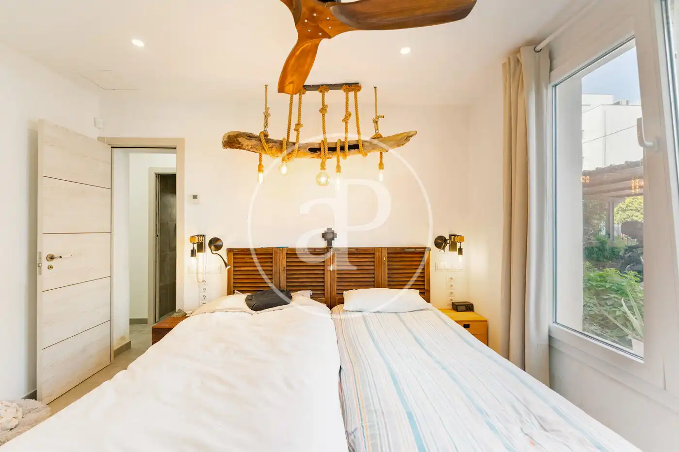 Schlafzimmer von Wohnung zum Verkauf in  Palma de Mallorca mit Klimaanlage, Privatgarten und Terrasse