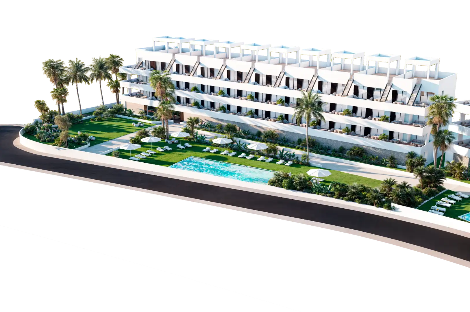 Vista exterior de Apartament en venda en Finestrat amb Terrassa i Piscina comunitària