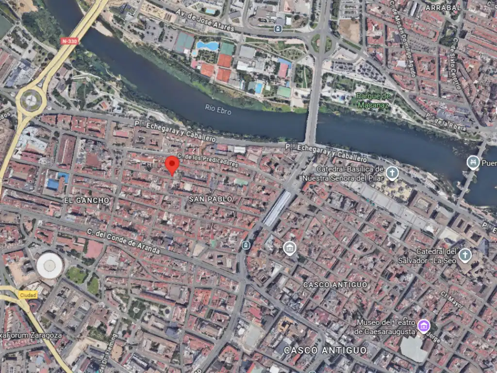 Vista exterior de Piso de alquiler en Zaragoza con Calefacción, Amueblado y Horno