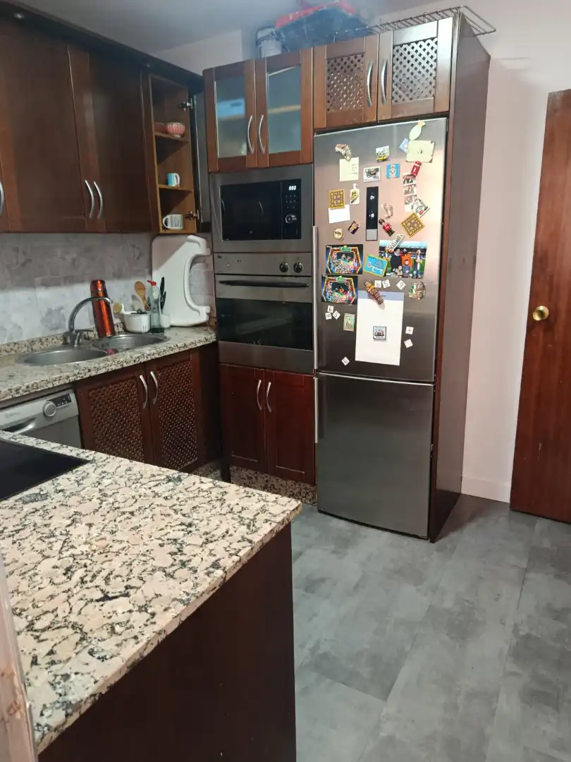 Kitchen of Flat for rent in Granada  with Terrace, Furnished and Oven