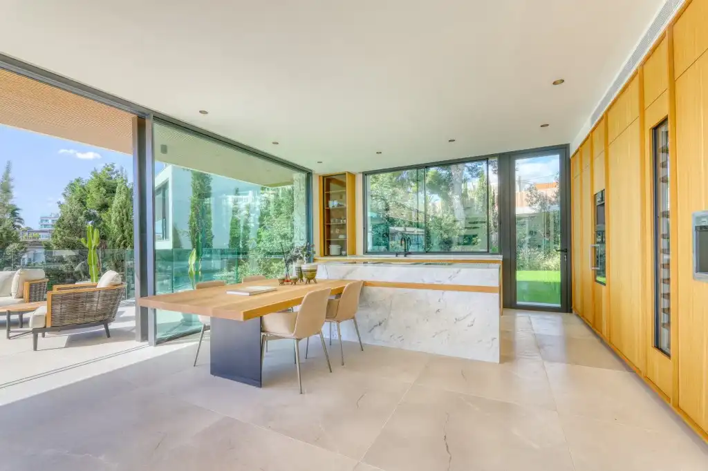 Dining room of Houses for sale in Calvià  with Air Conditioner, Private garden and Parquet flooring