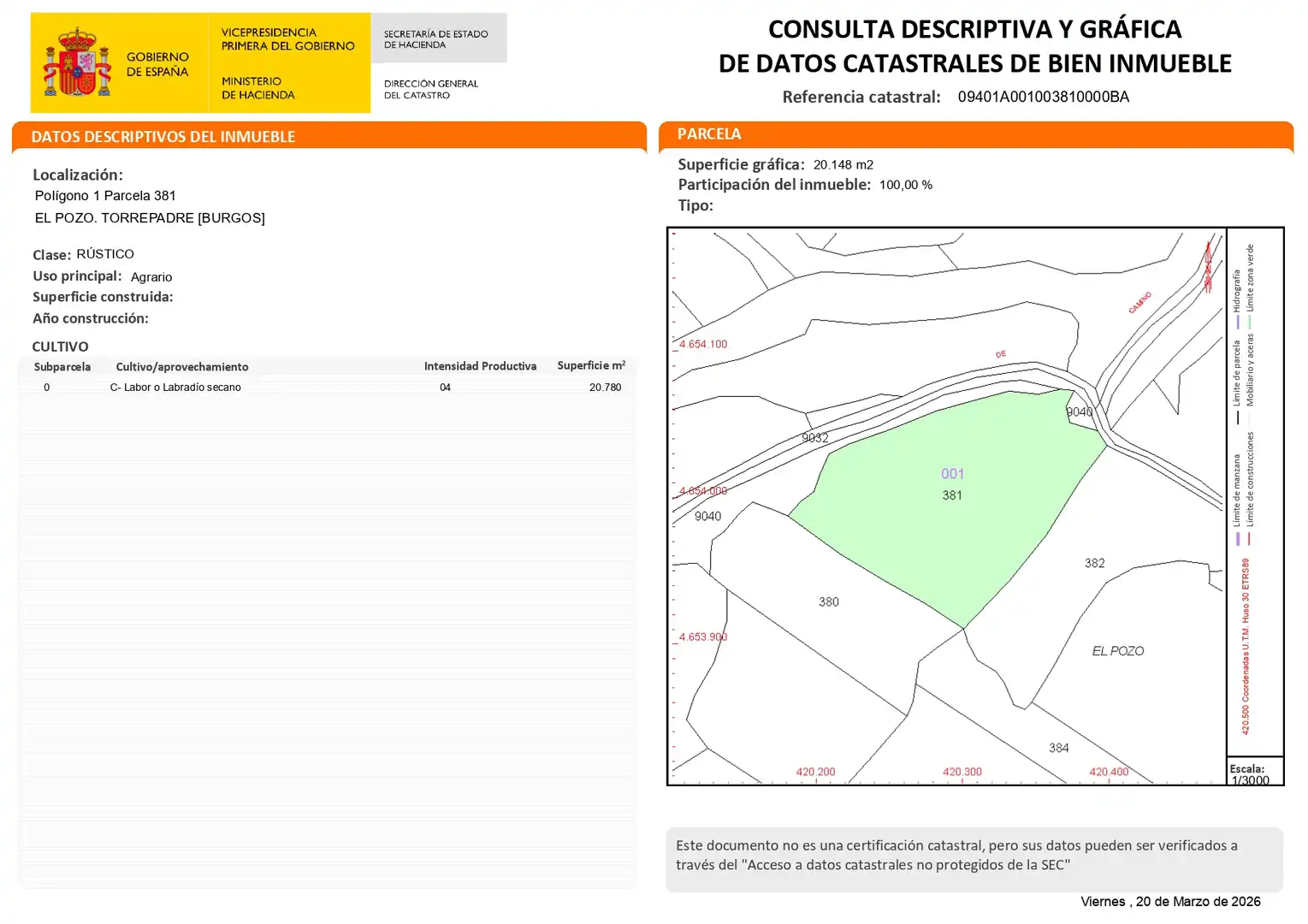 Terreno en venta en Torrepadre