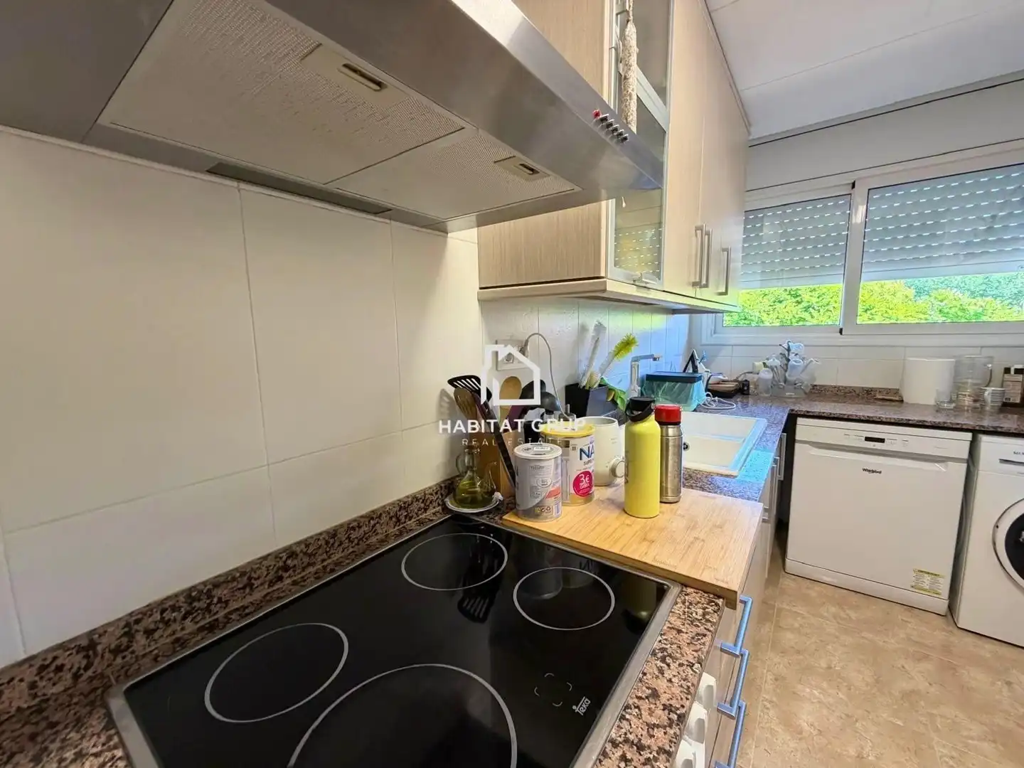 Küche von Wohnung zum Verkauf in Riudarenes mit Klimaanlage, Heizung und Terrasse