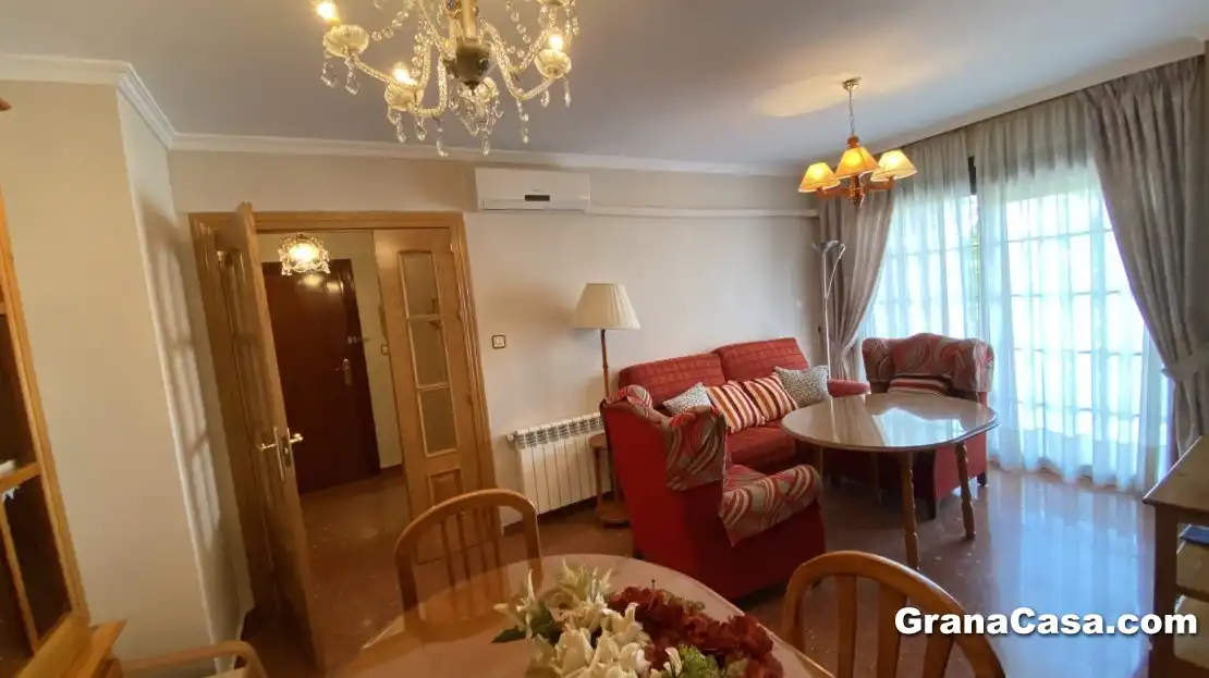 Dining room of Flat for rent in Granada  with Heating, Terrace and Furnished