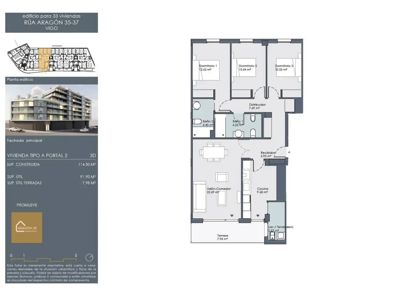 Wohnung zum Verkauf in Vigo  mit Heizung, Terrasse und Abstellraum