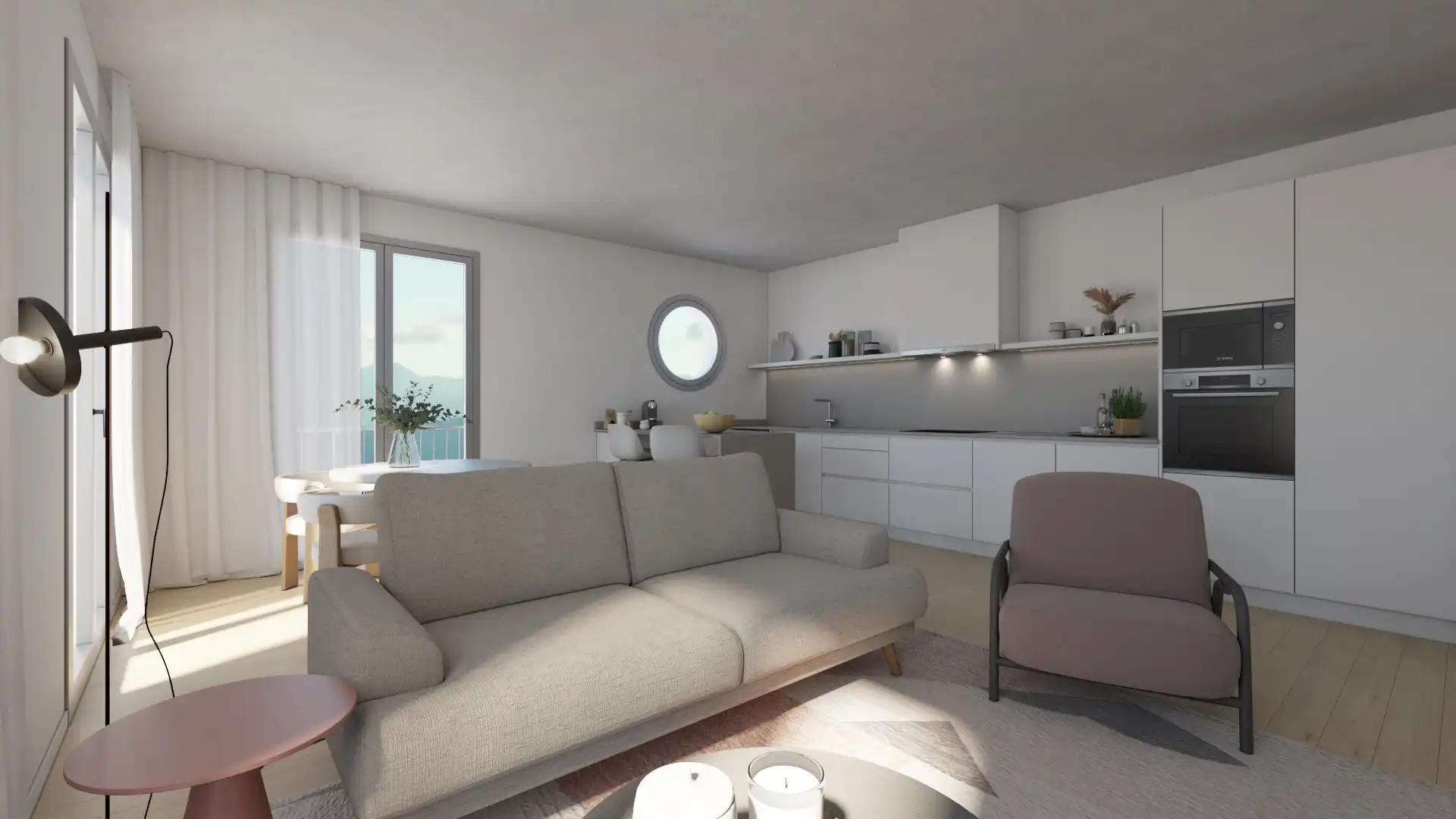 Sala de estar de Ático en venta en Riudellots de la Selva con Aire acondicionado, Calefacción y Parquet